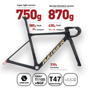 Khung xe đạp đường trường Avenger New Road bằng sợi carbon 2025, dẫn đường dây trong hoàn toàn, phanh đĩa, siêu nhẹ - Product Image 2