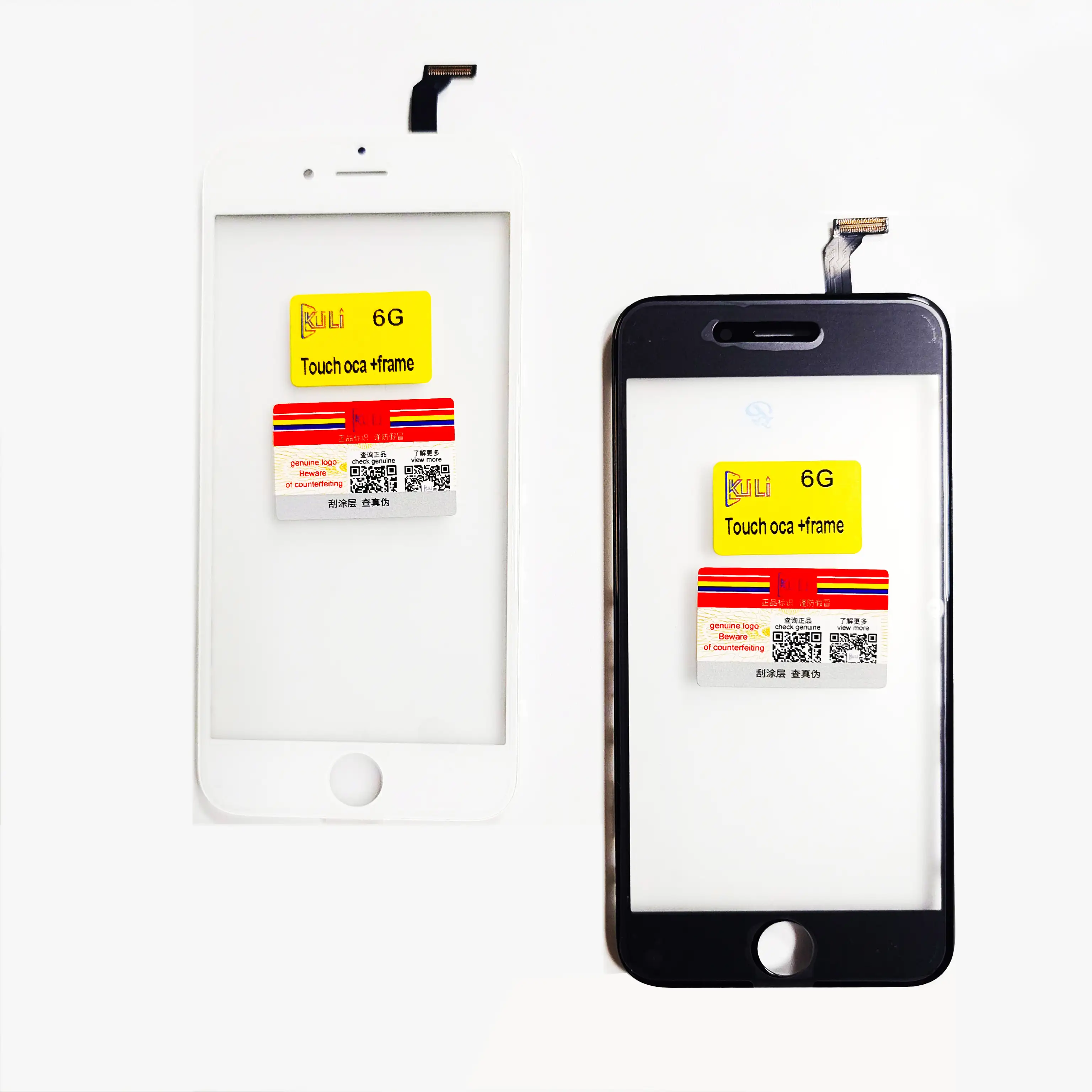KULI फैक्टरी मूल मोबाइल मरम्मत भागों टच के लिए iphone 6 एलसीडी स्क्रीन प्रतिस्थापन गौण के साथ टी. पी. टच ग्लास ओसीए और फ्रेम