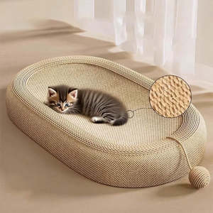Kucing raksasa XXL tiang cakar untuk kucing besar 50cm bentuk bulat stabilitas kuat - Product Image 4