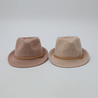 Chapeau Fedora à large bord en laine avec boucle de ceinture, chapeau Jazz pour hommes et femmes, chaud, style anglais, classique, rétro, unisexe, hiver