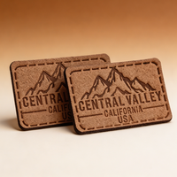 Nouveauté : Badges en cuir PU personnalisés avec logo en relief, pour chapeaux et vêtements, faux patchs en cuir