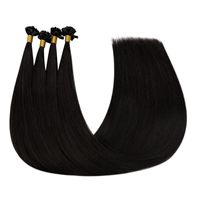Extensions de cheveux humains à pointe plate, couleur beige blond cendré, super double drawn, cheveux vierges, adaptées aux cheveux européens fins