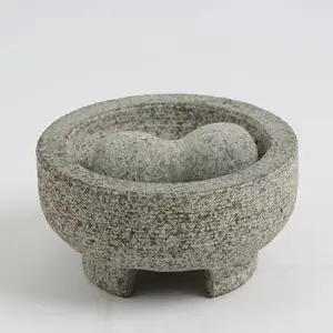 Nhà máy cung cấp 20*9cm tái sử dụng nấu ăn đá công cụ tỏi nhà bếp Granite vữa vữa chày