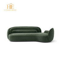 Ensemble de canapés de luxe pour salon, mobilier moderne pour la maison, canapé modulaire sectionnel incurvé au sol, ensembles de canapés d'angle, canapé de villa