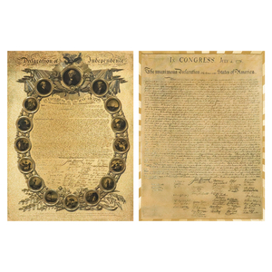 Póster al por mayor de la Declaración de Independencia de EE. UU., vintage 1776, documento histórico americano, arte de pared, tarjeta con lámina dorada - Product Image 3