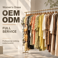 Fabricant OEM ODM de robes pour femmes sur mesure, service complet, robes chemises midi et maxi à imprimé floral, marque privée, vente en gros