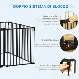 Stylo pour chien en métal 8 panneaux Clôture pour chien Barrière en métal détachable pliable - Product Image 4