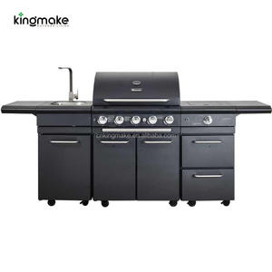 ชุดเฟอร์นิเจอร์ครัวกลางแจ้งสแตนเลสกันน้ำสำหรับสวนและลานบ้าน ขายส่งชุดครัวบาร์บีคิวสำหรับรีสอร์ทและวิลล่า - Product Image 4