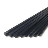 Tige en fibre de carbone solide Pultruded Carbon Fiber Square Bar Rods Sticks Poles
