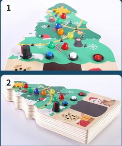 2026 Fine Motor Sensory Training for Children - Switch On/off <b>LED</b> Busy Board Christmas <b>Tree</b>, an Educational Wooden Busy Board - Product Image 6