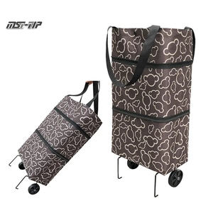 Venta directa de fábrica, bolsa de carrito de supermercado plegable portátil, bolsa de carrito de compras fácil de llevar con ruedas - Product Image 3