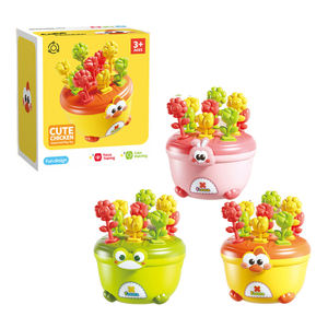 Jouet d'insertion de pots de fleurs, correspondance des couleurs, motricité fine, interaction parent-enfant, apprentissage précoce, cadeau pour les tout-petits - Product Image 1