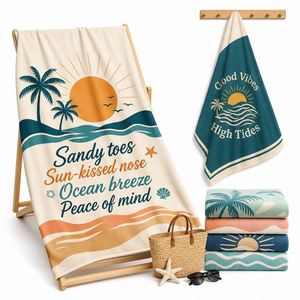 Factory Oem Printed Cotton Beach <b>Large</b> Oversize Terry Promotional Event Travel Business Gift Custom Logo <b>Towel</b> - Product Image 1
