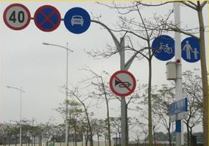 Panneau de signalisation routière en aluminium réfléchissant, flèche bleue ronde obligatoire, direction droite - Product Image 6