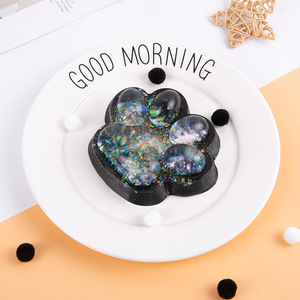 Juguetes Blandos de Gato con Patas Negras de 8cm, Serie Noche Estrellada con Brillo Ámbar, Juguetes Antiestrés de Patas de Gatito para Niños y Adultos, Regalo al por Mayor - Product Image 2