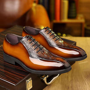 Zapatos Formales de Lujo para Hombre 2025 - Calzado de Vestir de Moda con Cordones y Punta en Pico de Cuero Genuino - Product Image 2