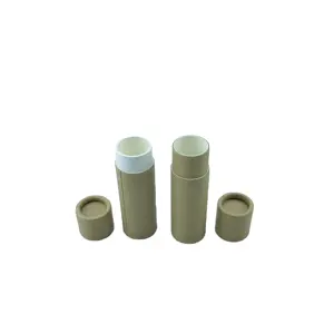 Twist up cylindre emballage pour vêtements affiche tube push up thé biodégradable baume à lèvres twist chapstick emballage cajas tubes en papier