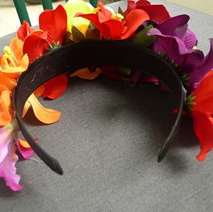 Vestido De Fiesta Día De los muertos, diadema, disfraz, rosa, flor, corona mexicana - Product Image 4