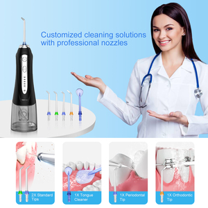 H2ofloss bể 300ml bán chạy 5 chế độ làm việc không thấm nước IPX7 máy bay phản lực nước <span class=keywords><strong>Flosser</strong></span> có thể sạc lại không dây uống Irrigator - Product Image 4