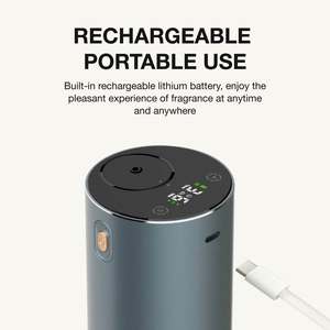 Diffuseur d'arômes intelligent pour voiture en alliage d'aluminium, diffuseur d'arômes sans eau pour voiture, diffuseur d'arômes pour voiture, mise en marche/arrêt automatique intelligente - Product Image 3