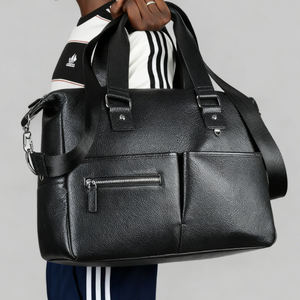 Bolsa de Viaje Multicompartimentos con Asa de Cuero Resistente, Bolsa Deportiva de Tamaño Estándar para Hombre, Uso Casual y de Negocios - Product Image 6