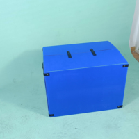 Caisse de manutention pliable en PP alvéolaire, conteneur logistique en plastique réutilisable pour le transport en entrepôt