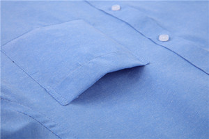 Camicia estiva a maniche corte da uomo di grandi dimensioni pollici stagione Non stirante in tessuto Oxford <span class=keywords><strong>camicie</strong></span> Casual da lavoro - Product Image 5
