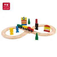 Çocuk eğitici oyun DIY tren demiryolu rayı bebek ahşap tren seti oyuncak çocuklar için thomas tren oyuncak