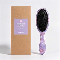 Brosse à cheveux de luxe en acétate directement de l'usine avec coussin d'air en acétate de cellulose pour démêlage en douceur et massage du cuir chevelu
