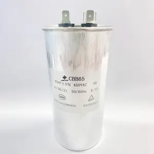 Lapisan minyak Polipropilena warna perak kapasitor AC Dual Start Film CBB65 dengan harga pabrik dari pabrik Linkeycon