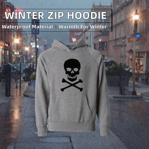 Nouveau Sweat à Capuche Thermique Homme Hiver Personnalisé, Imprimé, Brodé, Effet Délavé, Strass, 100% Coton, Coupe Ample, Fermeture Éclair Intégrale - Product Image 2