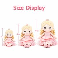 Fabrication de poupées en peluche personnalisées, modèle Princesse Rose, avec tenue amovible, en polyester, certifiées CE, faible MOQ, OEM ODM
