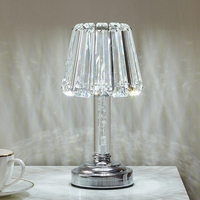 Lampe de table LED en cristal créative pour célébrités d'Internet, avec contrôle tactile, intensité réglable, rechargeable, veilleuse pour salon, chambre, bar