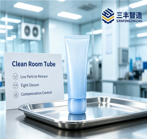 Tube souple en LDPE bleu clair avec bouchon à vis pour huiles essentielles et cosmétiques - Product Image 4