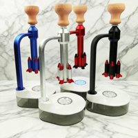 Ensemble de narguilé chicha avec tuyau en caoutchouc, lumière LED, fusée, élégant, accessoire de fumage de bar, décoratif coloré, portable