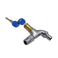 MCBKRPDIO Robinet d'évier de salle de bain de cuisine mitigeur robinet d'eau de lavage extérieur antivol en alliage de zinc avec clé de verrouillage en cuivre