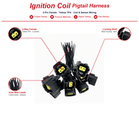 Connecteur automobile noir avec insert de borne jaune, contacts métalliques, fiche de faisceau de câbles, prise personnalisée OEM pour capteur de voiture