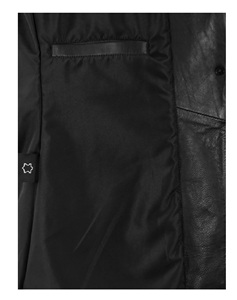 Blazer de Mujer Personalizado 100% Cuero Nappa Negro Genuino, Corte Entallado, Marca Privada OEM/ODM, Estilo Moderno y Lujoso - Product Image 5