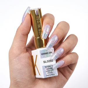 KODIES GEL Gel de construction pailleté en bouteille, Gel fortifiant pour extension, Qualité professionnelle pour salons de manucure, Sans HEMA/TPO - Product Image 1