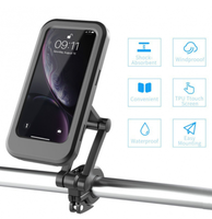 Bisiklet evrensel Scooter bisiklet telefon tutucu su geçirmez çanta dokunmatik ekran için mobil