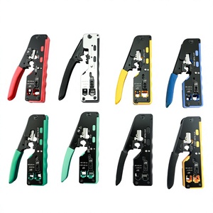 <b>Wire</b> Crimper 6P 8P Cat5e Cat6 Cat7 RJ45 <b>Crimping</b> <b>Tool</b> With Soft Grip Handle Industrial Grade Steel Construction - Product Image 3