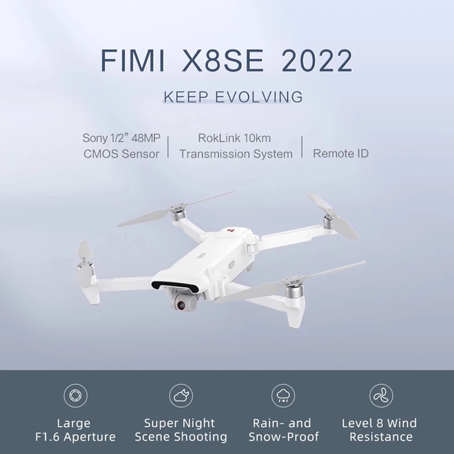 FIMI X8 SE 2022 Camera Drone FPV 3-Axis Gimbal 4K Camera Professional Quadcopter GPS 10KM RC Helicopter Drone X8se