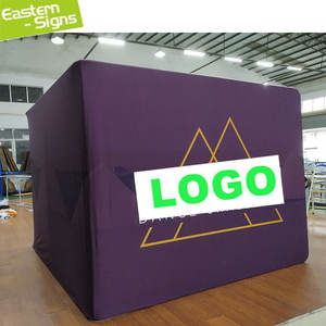 Tissu de tension de logo d'impression personnalisé polychrome <span class=keywords><strong>Dressing</strong></span> Pop up à langer portable cabine d'essayage avec rideaux - Product Image 2