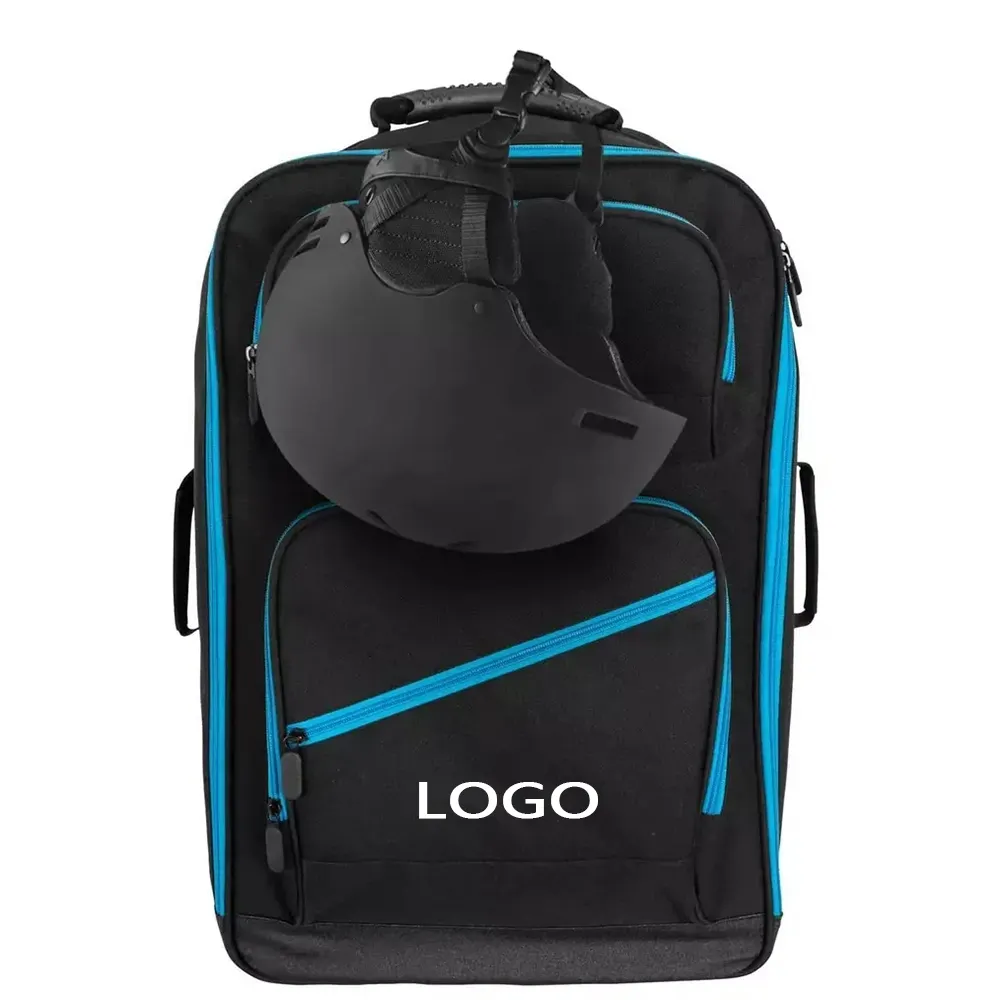 Custom Logo Ski Boot Bag Backpack Polyester Ski Accessories Storage Bagpack Tote Helmet Carry Back pack Waterproof Ski Rucksack