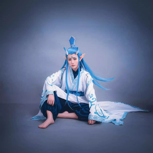 Ao Bing Cosplay Costume White Polyester Fiber Anime Role Play Outfit Game Wear - Product Image 4