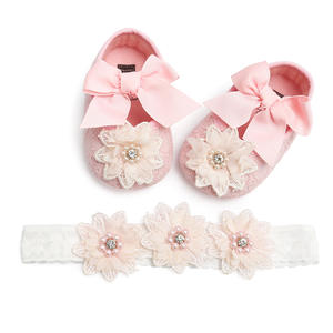 Chaussures souples pour bébé fille de 0 à 12 mois, nouvelle semelle, marche, mode décontractée, bandeau - Product Image 1