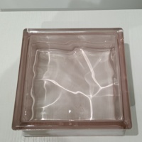 Briques de verre décoratives résistantes au feu et durables pour salon, salle de bain, usage extérieur - Rose