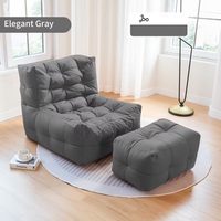 Canapé pliable carré au design moderne, compressé sous vide, avec rembourrage en mousse et revêtement en tissu, idéal pour les petits espaces et l'hôtellerie