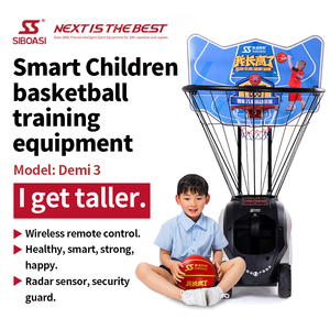 Machine d'entraînement de basket-ball intelligente pour enfants avec système de sécurité radar-Utilisation intérieure à domicile-SIBOAI DEMI 3 (édition scolaire)