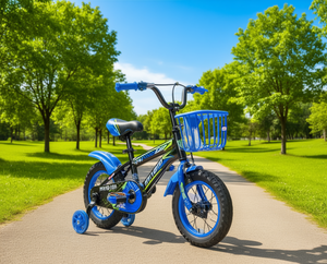 Bicicletta per bambini Hyf da 12 pollici con rotelle e cestino per uso esterno da 2 a 5 anni - Product Image 2